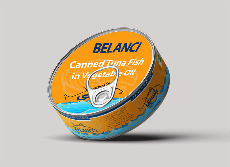 طراحی لوگو و بسته بندی تن ماهی بلنسی 