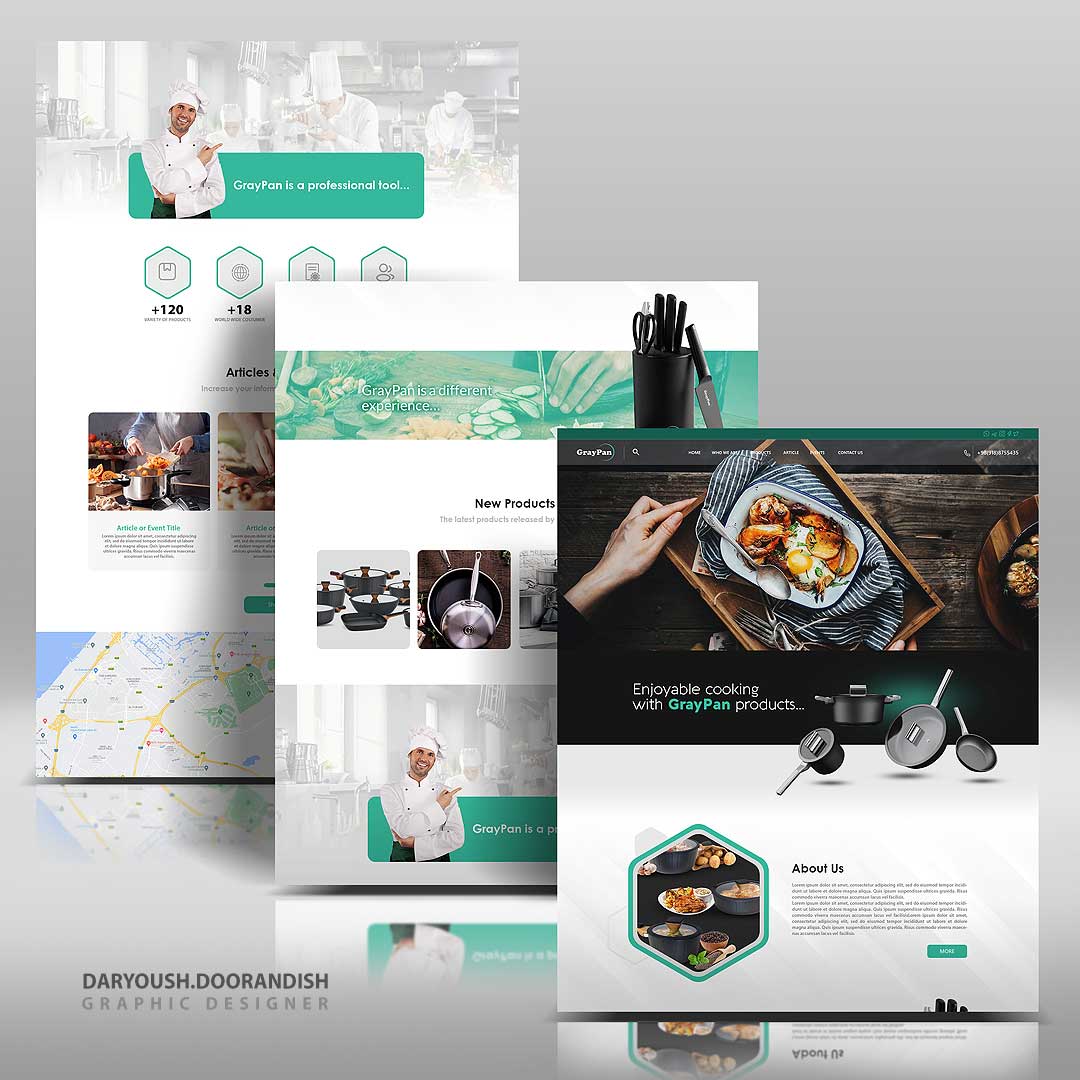 طراحی رابط کاربری وب سایت شرکت گری پن