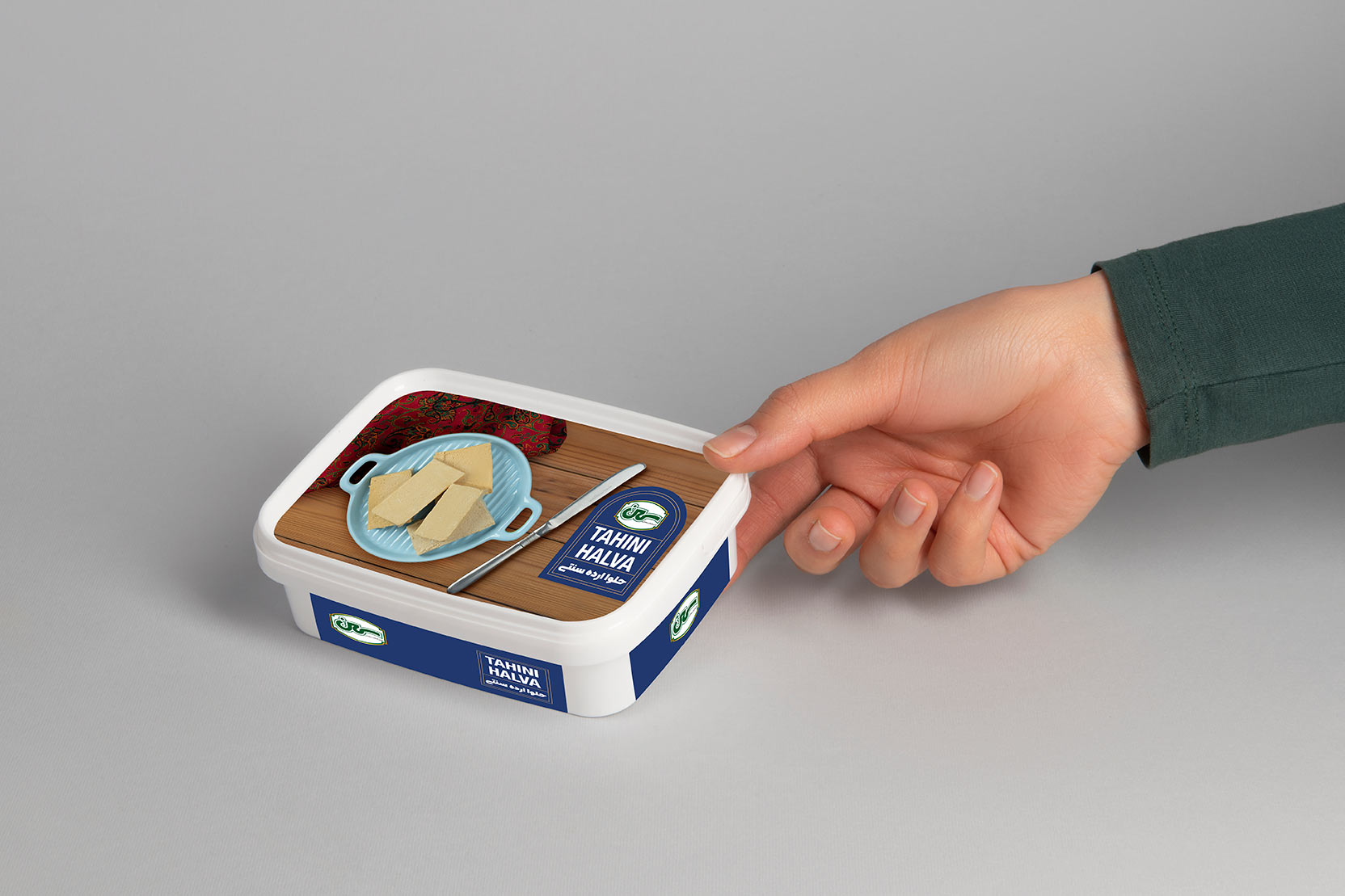 طراحی بسته بندی حلوا ارده سمن