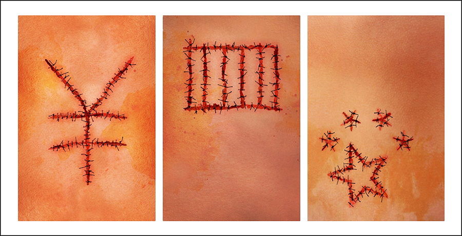 جايزه طلايی برای مجموعه پوستر با عنوان زخم سرخ اثر بهرام غروی منجیلی